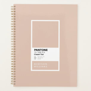 Custom Cream Tan Notebook Personalized Soft Beig Planner