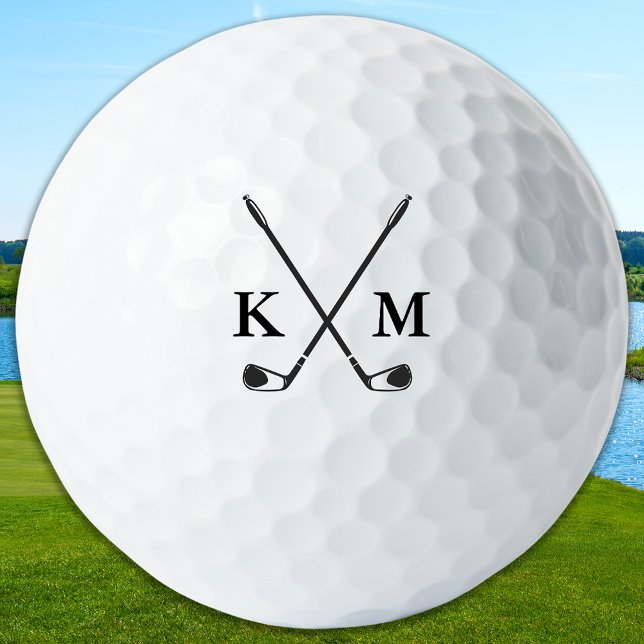 Custom Create Golfer Personalize Monogram Initials Golf Balls (Creator Uploaded)