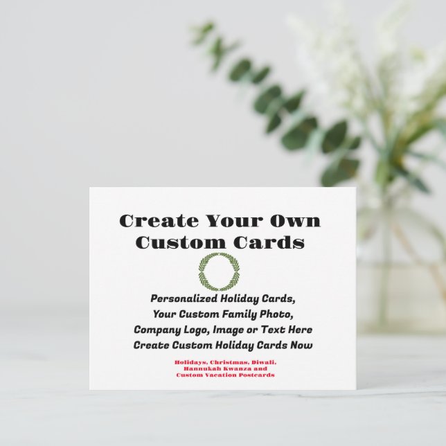 Custom Create Holiday Seasonal Cards, Personalized (Standing Front)