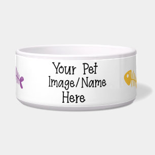Custom Create Your Own Decorated Cat Food Bowl