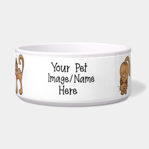 Custom Create Your Own Decorated Pet Cat Food Bowl