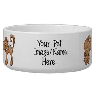 Custom Create Your Own Decorated Pet Cat Food Bowl
