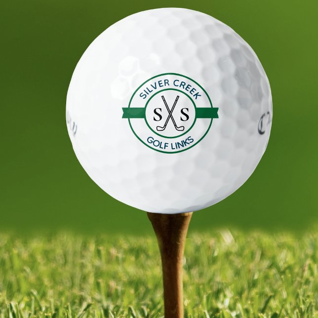 Custom Create Your Own Golf Course Club Balls (Personalized monogram golf balls with logo style design. Perfect for clubs, courses & tournaments.)