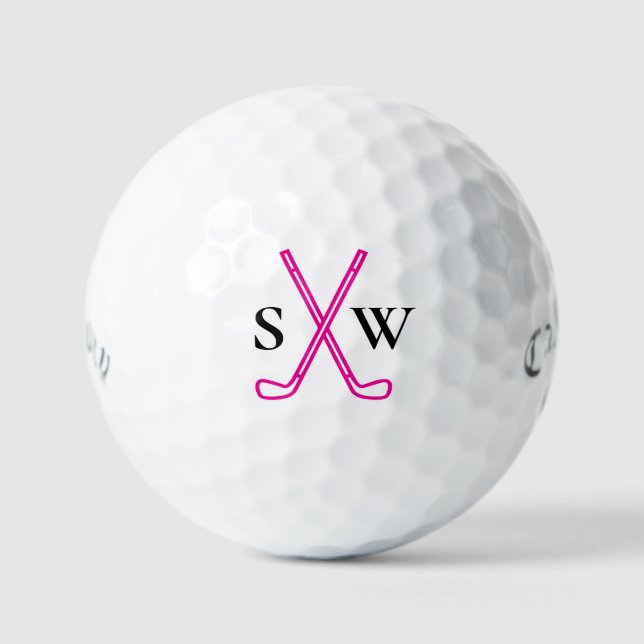 Custom Create Your Own Golf Theme Monogrammed Balls (Front)