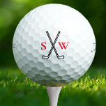 Custom Create Your Own Golf Theme Monogrammed Golf Balls<br><div class="desc">Logo style golf clubs with your monogram initials. Perfect and simple golf theme to create your own personalized golf balls. Great as a gift for those that love to play golf.</div>