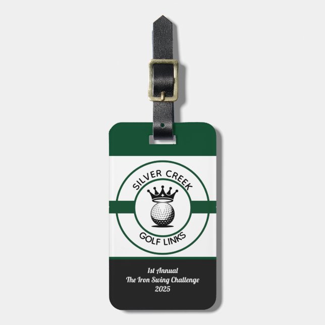Custom Create Your Own Golf Tournament Luggage Tag (Front Vertical)
