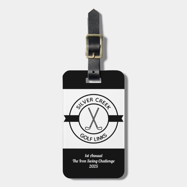 Custom Create Your Own Golf Tournament Luggage Tag (Front Vertical)