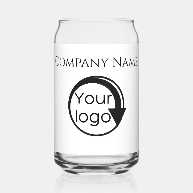 Custom Create your own logo promo Glass. Can Glass (Front)