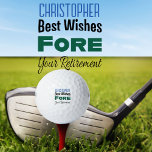 Custom Create Your Own Retirement Golf Balls<br><div class="desc">Custom Create Your Own Retirement Monogrammed Golf Balls are the ultimate gift for any retiring golfer. With modern typography and personalized monogram name, these golf balls are a unique and thoughtful way to celebrate the occasion. Adding a touch of fun and humour, the message "Best Wishes 'Fore' your retirement" will...</div>