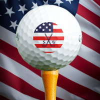 Custom Create Your Own US FLAG Monogrammed Golf