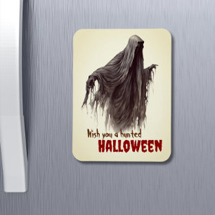 Custom Creepy Spooky Scary Haunted Halloween Ghost Magnet