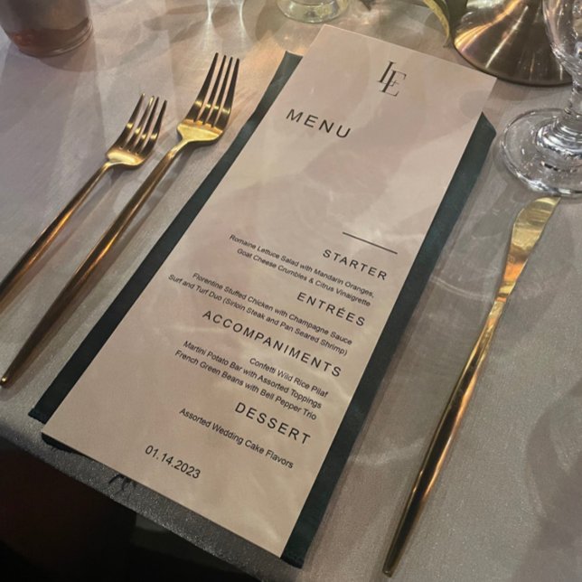 Custom Crest Elegant Wedding Menu (Creator Uploaded)