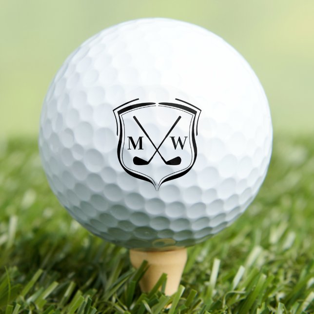 Custom Crest Logo Monogram Golf Balls (Custom Monogram Logo Golf Balls)