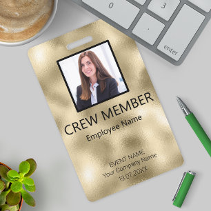 Custom Crew Member Event Gold Badge