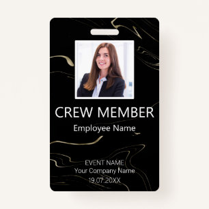 Custom Crew Member Event Marbling Badge