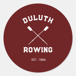  Custom Crew Rowing Club Classic Round Sticker