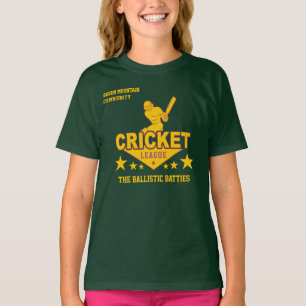 Custom Cricket Club League Sport Name Number T-Shirt