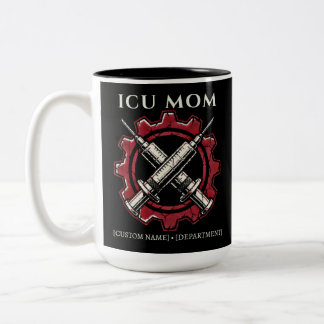 Custom Critical Care Nurse Mom Tactical Syringe Mu Two-Tone Coffee Mug