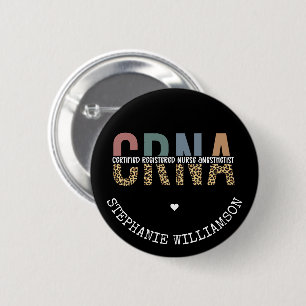 Custom CRNA Certified Registered Nurse Anesthetist 2 Inch Round Button