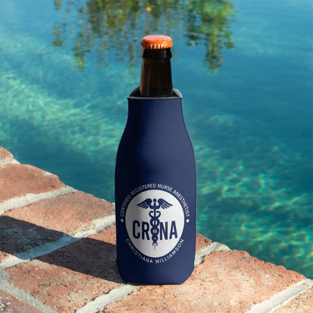 Custom CRNA Certified Registered Nurse Anesthetist Bottle Cooler (In Situ Pool)