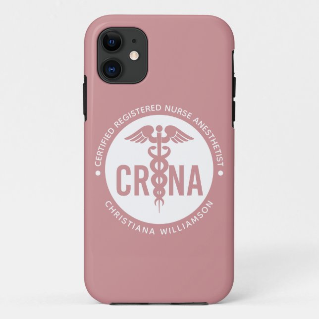 Custom CRNA Certified Registered Nurse Anesthetist Case-Mate iPhone Case (Back)