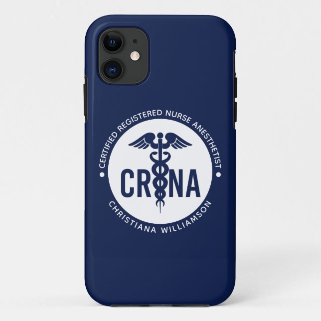 Custom CRNA Certified Registered Nurse Anesthetist Case-Mate iPhone Case (Back)