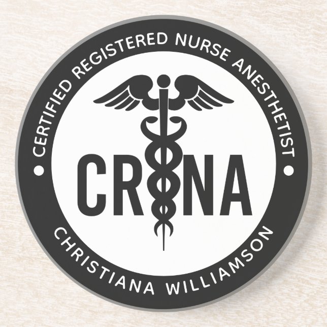 Custom CRNA Certified Registered Nurse Anesthetist Coaster (Front)