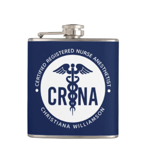 Custom CRNA Certified Registered Nurse Anesthetist Hip Flask