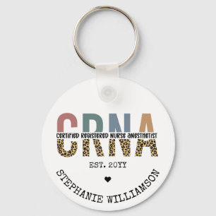 Custom CRNA Certified Registered Nurse Anesthetist Keychain