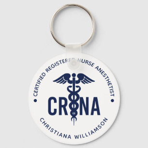Custom CRNA Certified Registered Nurse Anesthetist Keychain