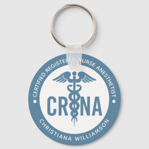 Custom CRNA Certified Registered Nurse Anesthetist Keychain