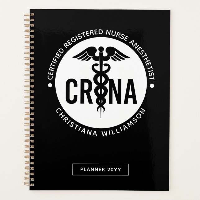 Custom CRNA Certified Registered Nurse Anesthetist Planner (Front)