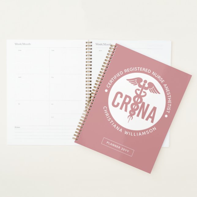 Custom CRNA Certified Registered Nurse Anesthetist Planner (Display)