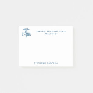 Custom CRNA Certified Registered Nurse Anesthetist Post-it Notes