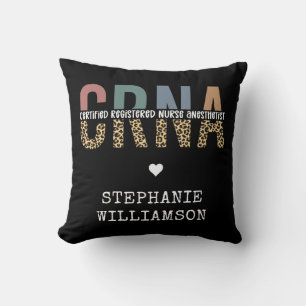 Custom CRNA Certified Registered Nurse Anesthetist Throw Pillow
