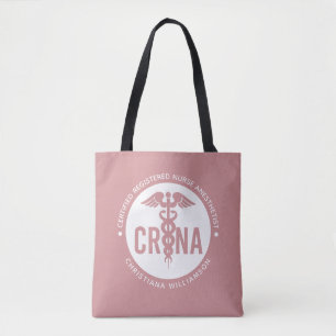 Custom CRNA Certified Registered Nurse Anesthetist Tote Bag