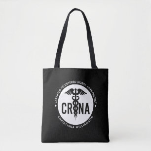 Custom CRNA Certified Registered Nurse Anesthetist Tote Bag