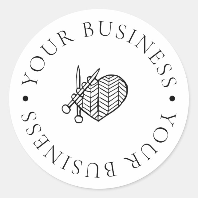 Custom Crochet Business Packaging Label Stickers (Front)