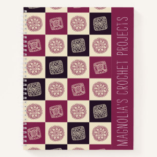 Custom Crochet Granny Square Pattern Notebook