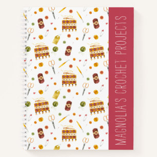 Custom Crochet Yarn Hooks Pattern Notebook