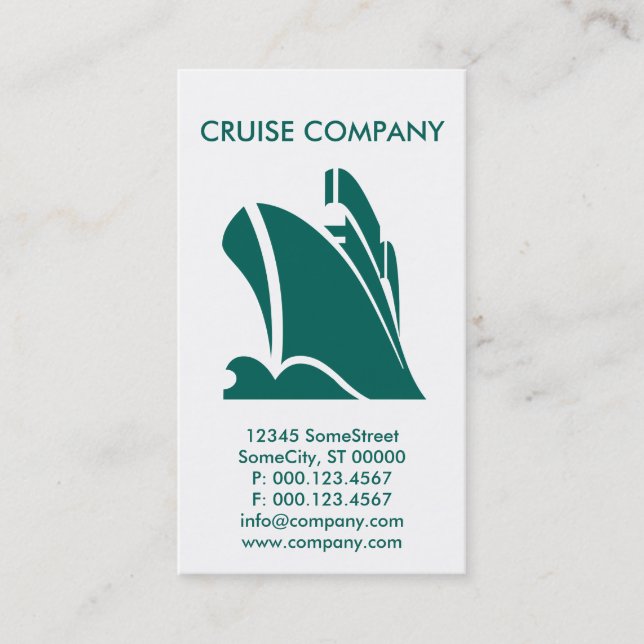 custom cruise company business card (Front)