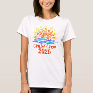 Custom Cruise Crew Sun and Waves T-Shirt
