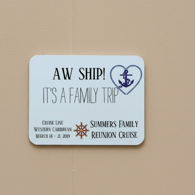 Custom Cruise Door Family Personalized Aw Ship! Magnet (Creator Uploaded)
