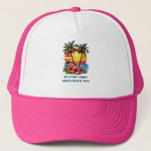 Custom Cruise Pink Palm Tree Beach Family Reunion