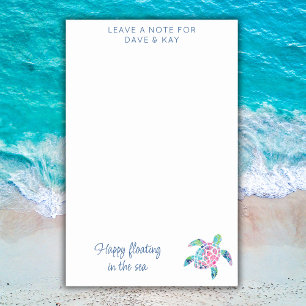 Custom Cruise Ship Cabin Door Note Sea Turtle Magnetic Dry Erase Sheet