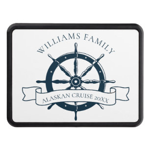 Custom Cruise Ship Nautical Wheel Boat Captain Trailer Hitch Cover