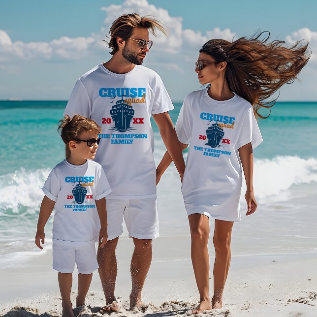 Custom Cruise Squad 2024 Personalized Funny Group T-Shirt (Creator Uploaded)