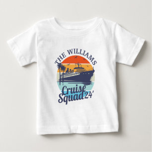 Custom Cruise Squad Family Group Friends Sunset Baby T-Shirt