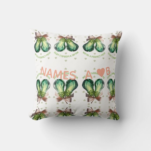 Custom Crystal Valentine Gift  Throw Pillow (Front)