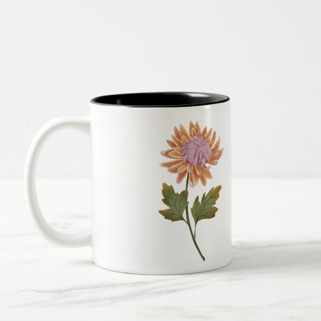 Custom Cup with beautiful romantic flower (Left)